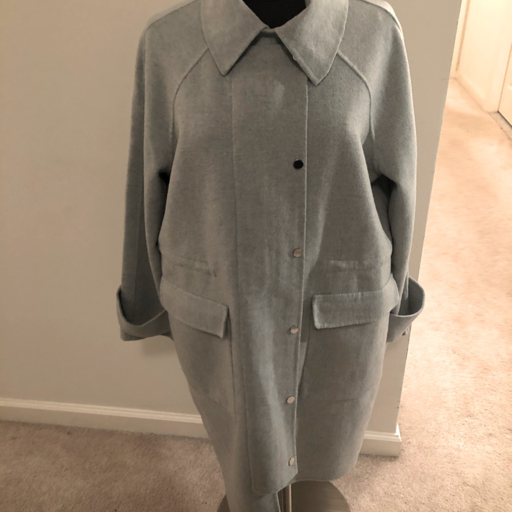 Seafoam Badgley Mischka wool Jacket